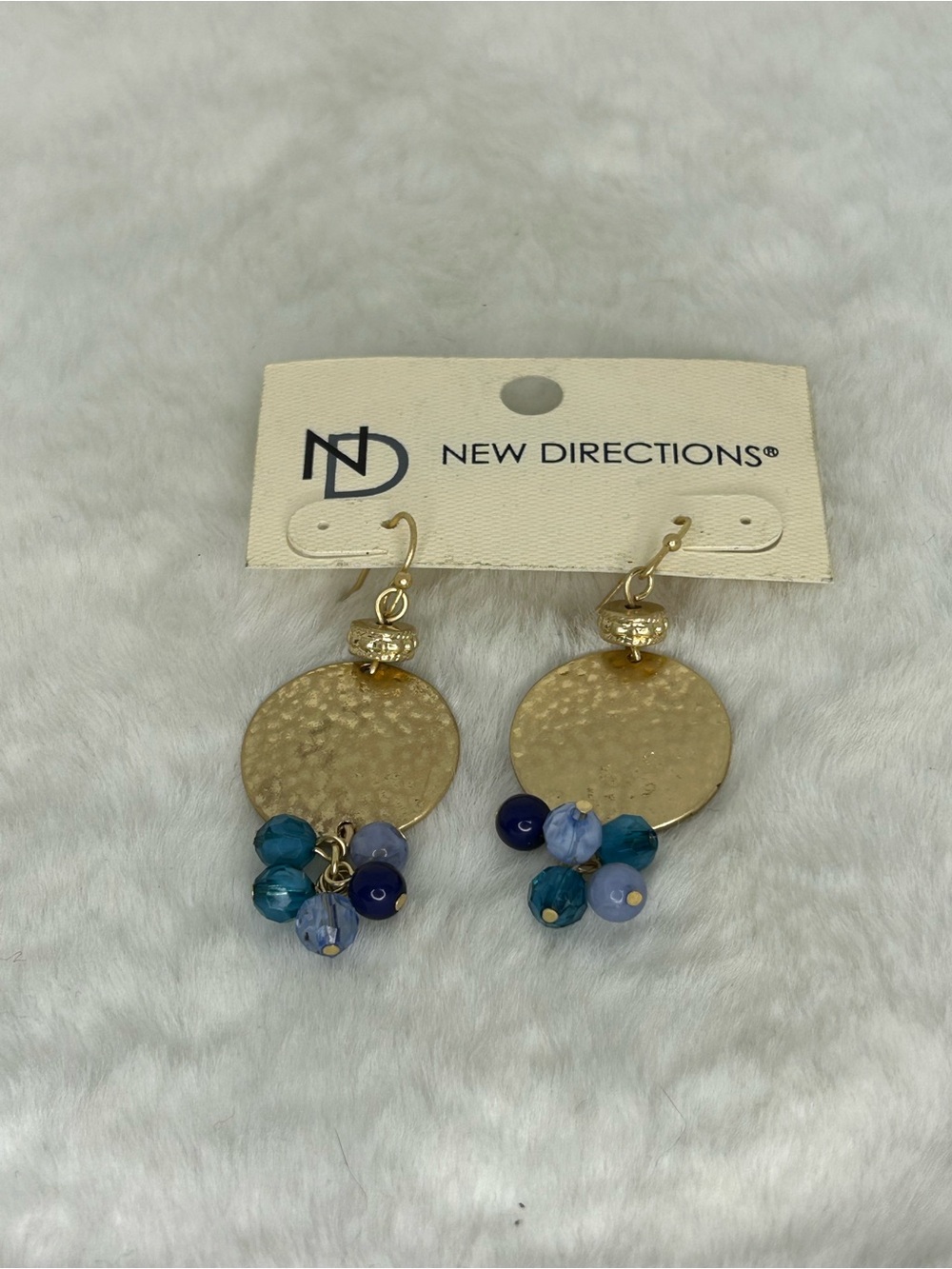 NEW DIRECTIONS HAMMERED CHA CHA PIERCED EARRINGS